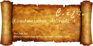 Czechmeister Árpád névjegykártya