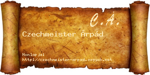 Czechmeister Árpád névjegykártya