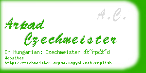 arpad czechmeister business card